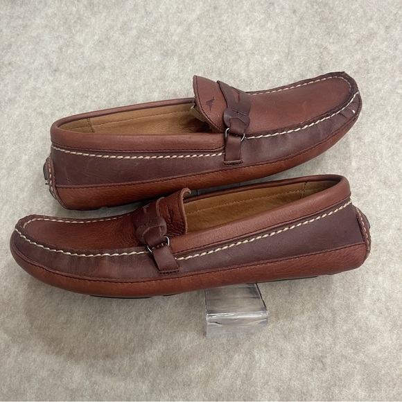 Tommy Bahama Paradise City Brown Leather Slip On Loafers Men’s Size 9.5 main image 10